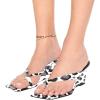imageFSJ Women Casual Flip Flop Slide Mule Shoes Square Open Toe Thong Sandal Summer Wedge High Heel Size 415 USCow