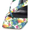 imageFSJ Women Casual Flip Flop Slide Mule Shoes Square Open Toe Thong Sandal Summer Wedge High Heel Size 415 USFlower