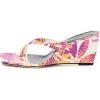 imageFSJ Women Casual Flip Flop Slide Mule Shoes Square Open Toe Thong Sandal Summer Wedge High Heel Size 415 USFlower2