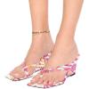 imageFSJ Women Casual Flip Flop Slide Mule Shoes Square Open Toe Thong Sandal Summer Wedge High Heel Size 415 USFlower2