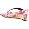 imageFSJ Women Casual Flip Flop Slide Mule Shoes Square Open Toe Thong Sandal Summer Wedge High Heel Size 415 USFlower2