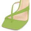 imageFSJ Women Casual Flip Flop Slide Mule Shoes Square Open Toe Thong Sandal Summer Wedge High Heel Size 415 USGreen