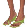imageFSJ Women Casual Flip Flop Slide Mule Shoes Square Open Toe Thong Sandal Summer Wedge High Heel Size 415 USGreen