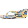 imageFSJ Women Casual Flip Flop Slide Mule Shoes Square Open Toe Thong Sandal Summer Wedge High Heel Size 415 USLeaf