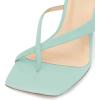 imageFSJ Women Casual Flip Flop Slide Mule Shoes Square Open Toe Thong Sandal Summer Wedge High Heel Size 415 USLight Turquoise