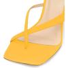 imageFSJ Women Casual Flip Flop Slide Mule Shoes Square Open Toe Thong Sandal Summer Wedge High Heel Size 415 USOrange