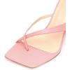imageFSJ Women Casual Flip Flop Slide Mule Shoes Square Open Toe Thong Sandal Summer Wedge High Heel Size 415 USPink