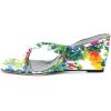 imageFSJ Women Casual Flip Flop Slide Mule Shoes Square Open Toe Thong Sandal Summer Wedge High Heel Size 415 USPlant