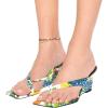 imageFSJ Women Casual Flip Flop Slide Mule Shoes Square Open Toe Thong Sandal Summer Wedge High Heel Size 415 USPlant