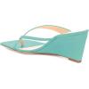 imageFSJ Women Casual Flip Flop Slide Mule Shoes Square Open Toe Thong Sandal Summer Wedge High Heel Size 415 USTurquoise