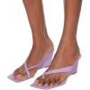 imageFSJ Women Casual Flip Flop Slide Mule Shoes Square Open Toe Thong Sandal Summer Wedge High Heel Size 415 USViolet