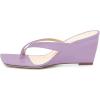 imageFSJ Women Casual Flip Flop Slide Mule Shoes Square Open Toe Thong Sandal Summer Wedge High Heel Size 415 USViolet