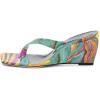 imageFSJ Women Casual Flip Flop Slide Mule Shoes Square Open Toe Thong Sandal Summer Wedge High Heel Size 415 USWatercolor