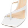 imageFSJ Women Casual Flip Flop Slide Mule Shoes Square Open Toe Thong Sandal Summer Wedge High Heel Size 415 USWhite