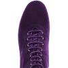 imageFSJ Women Fashion Round Toe Chunky Block Heel Knee High Riding Boots Laces Dress Shoes Size 415 USPurple