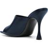 imageFSJ Women Fashion Spool Heel Mules Squared Open Toe Comfortable Slip On Mid High Heels Sandals Casual Evening Party Shoes Size 415 USMidnight Blue