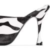 imageFSJ Women Fashion Spool Heel Mules Squared Open Toe Comfortable Slip On Mid High Heels Sandals Casual Evening Party Shoes Size 415 USZebra