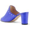 imageFSJ Women Peep Toe Mules Chunky Heeled Sandals with Studs Casual Slip On Summer Shoes Size 415 USBlue