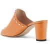 imageFSJ Women Peep Toe Mules Chunky Heeled Sandals with Studs Casual Slip On Summer Shoes Size 415 USOrange