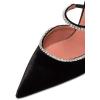 imageFSJ Women Sexy Rhinestone Slide Mules Pumps Pointed Strappy High Heels Sandals for Party Evening ShoesBlack