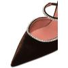 imageFSJ Women Sexy Rhinestone Slide Mules Pumps Pointed Strappy High Heels Sandals for Party Evening ShoesBrown