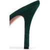 imageFSJ Women Sexy Rhinestone Slide Mules Pumps Pointed Strappy High Heels Sandals for Party Evening ShoesForest Green