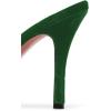 imageFSJ Women Sexy Rhinestone Slide Mules Pumps Pointed Strappy High Heels Sandals for Party Evening ShoesGreen