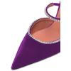 imageFSJ Women Sexy Rhinestone Slide Mules Pumps Pointed Strappy High Heels Sandals for Party Evening ShoesPurple