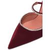 imageFSJ Women Sexy Rhinestone Slide Mules Pumps Pointed Strappy High Heels Sandals for Party Evening ShoesWine Red