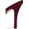 imageFSJ Women Sexy Rhinestone Slide Mules Pumps Pointed Strappy High Heels Sandals for Party Evening ShoesWine Red