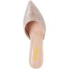 imageFSJ Women Slip On Mid High Heeled Mules Slipper Closed Pointed Toe Sandals Slides Dress Shoes Size 415 USBeige Rhinestones