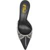 imageFSJ Women Slip On Mid High Heeled Mules Slipper Closed Pointed Toe Sandals Slides Dress Shoes Size 415 USBlacktassel