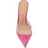 imageFSJ Women Slip On Mid High Heeled Mules Slipper Closed Pointed Toe Sandals Slides Dress Shoes Size 415 USFuchsia Clear