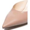 imageFSJ Women Slip On Mid High Heeled Mules Slipper Closed Pointed Toe Sandals Slides Dress Shoes Size 415 USNude