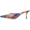 imageFSJ Women Slip On Mid High Heeled Mules Slipper Closed Pointed Toe Sandals Slides Dress Shoes Size 415 USPigment