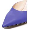 imageFSJ Women Slip On Mid High Heeled Mules Slipper Closed Pointed Toe Sandals Slides Dress Shoes Size 415 USSlate Blue