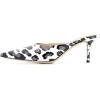 imageFSJ Women Slip On Mid High Heeled Mules Slipper Closed Pointed Toe Sandals Slides Dress Shoes Size 415 USSpots