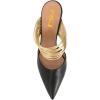 imageFSJ Women Strappy Golden Chunky High Heels Mules Fashion Pointy Toe Pumps Slip On Evening Party Shoes Size 415 USBlack Matte