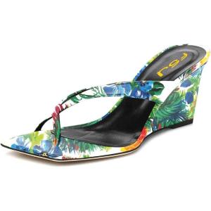 imageFSJ Women Casual Flip Flop Slide Mule Shoes Square Open Toe Thong Sandal Summer Wedge High Heel Size 415 USPlant