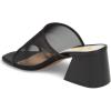 imageFSJ Women Comfortable Mesh Open Toe Sandal Chunky High Heels Mules Slide Summer Shoes Size 415 USBlack
