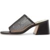 imageFSJ Women Comfortable Mesh Open Toe Sandal Chunky High Heels Mules Slide Summer Shoes Size 415 USBlack