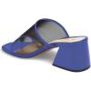 imageFSJ Women Comfortable Mesh Open Toe Sandal Chunky High Heels Mules Slide Summer Shoes Size 415 USBlue