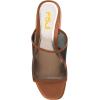 imageFSJ Women Comfortable Mesh Open Toe Sandal Chunky High Heels Mules Slide Summer Shoes Size 415 USBrown