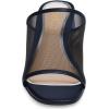 imageFSJ Women Comfortable Mesh Open Toe Sandal Chunky High Heels Mules Slide Summer Shoes Size 415 USNavy
