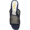 imageFSJ Women Comfortable Mesh Open Toe Sandal Chunky High Heels Mules Slide Summer Shoes Size 415 USNavy