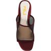 imageFSJ Women Comfortable Mesh Open Toe Sandal Chunky High Heels Mules Slide Summer Shoes Size 415 USWine