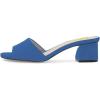 imageFSJ Women Comfy Peep Toe Sandals Low Chunky Heels Mules Casual Summer Office Lady Shoes Size 415 USBlue