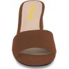 imageFSJ Women Comfy Peep Toe Sandals Low Chunky Heels Mules Casual Summer Office Lady Shoes Size 415 USBrown