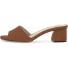 imageFSJ Women Comfy Peep Toe Sandals Low Chunky Heels Mules Casual Summer Office Lady Shoes Size 415 USBrown