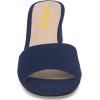 imageFSJ Women Comfy Peep Toe Sandals Low Chunky Heels Mules Casual Summer Office Lady Shoes Size 415 USDark Blue